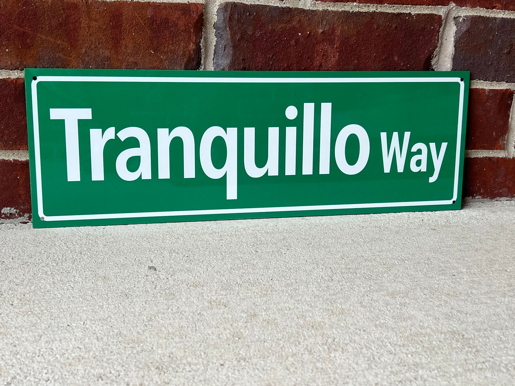 Tranquillo Way Road Sign