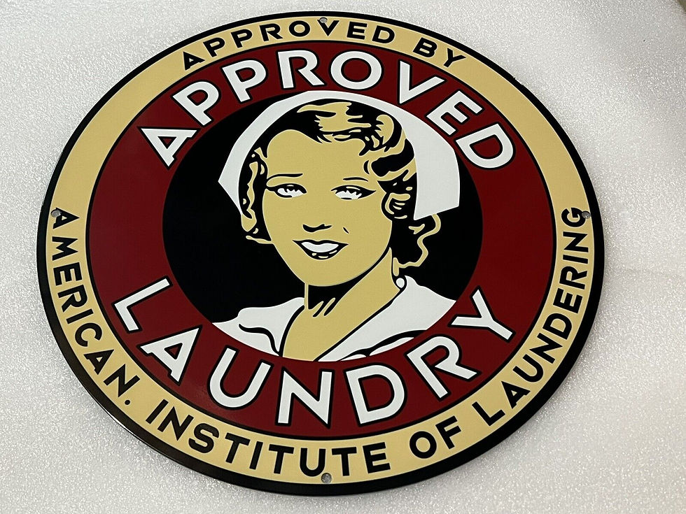 Thumbnail: American Approved Laundry Vintage Style Sign