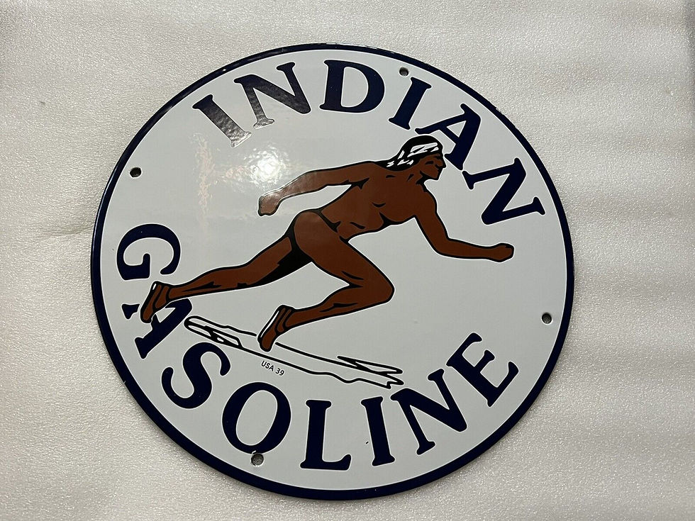 Thumbnail: Indian Gasoline Vintage Style Sign