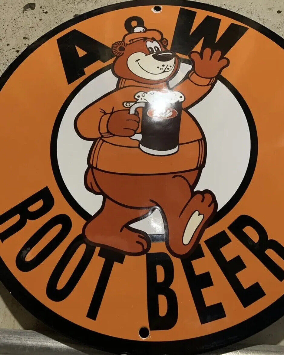 Thumbnail: A&W Root Beer Soda Pop Vintage Style Sign