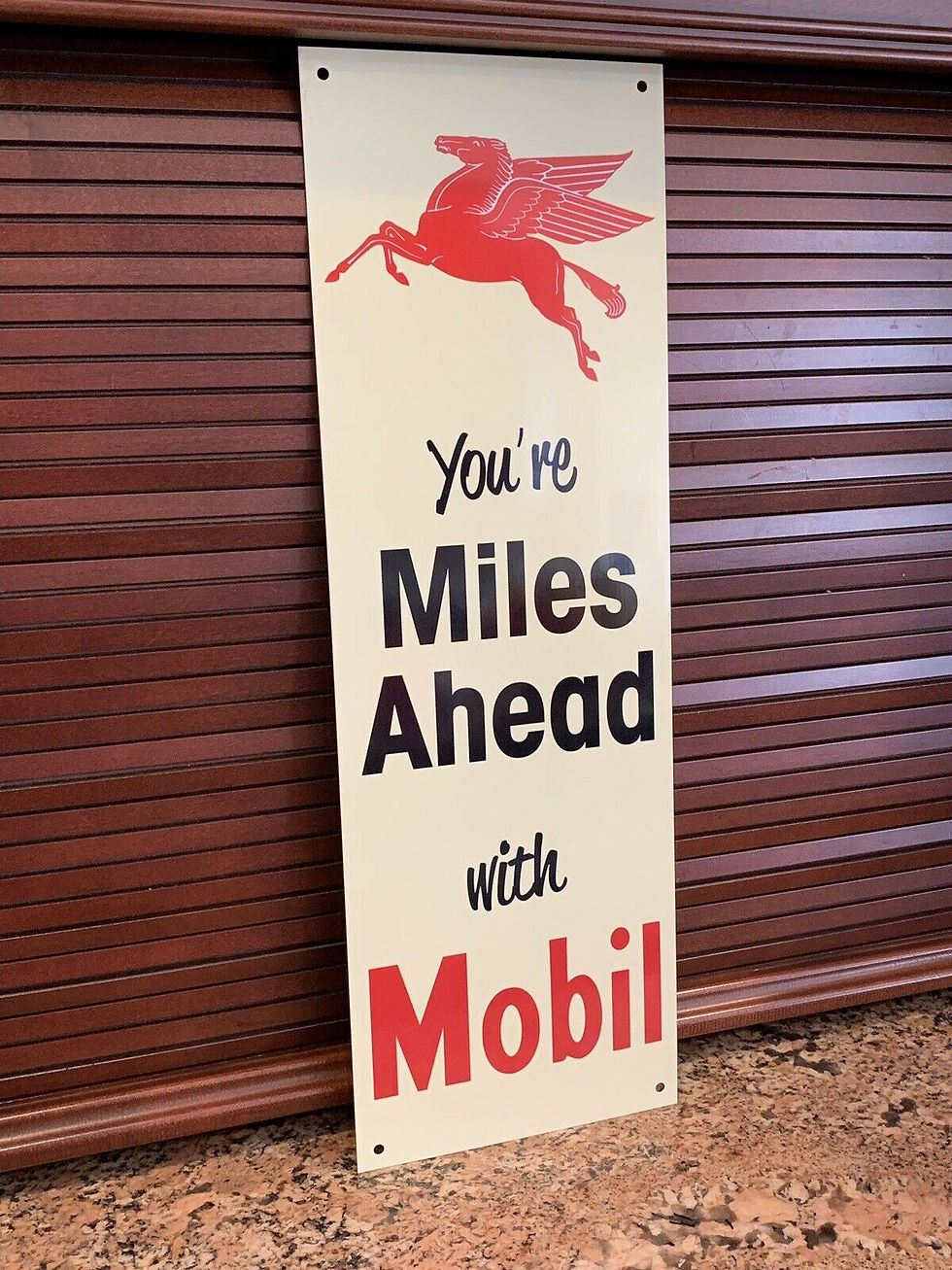 Thumbnail: Mobil Miles Ahead Sign