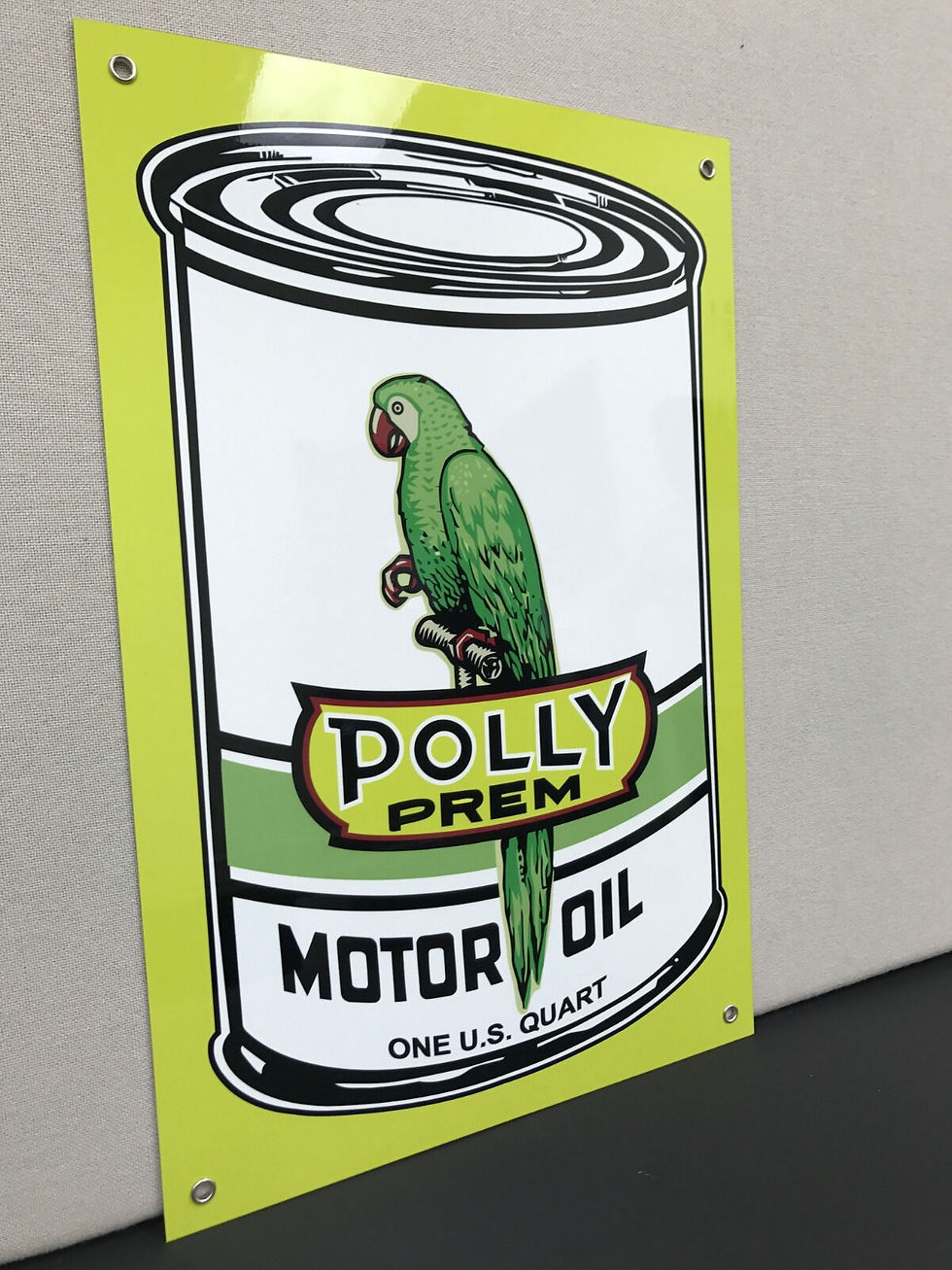 Thumbnail: POLLY MOTOR OIL CAN  REPRODUCTION SIGN