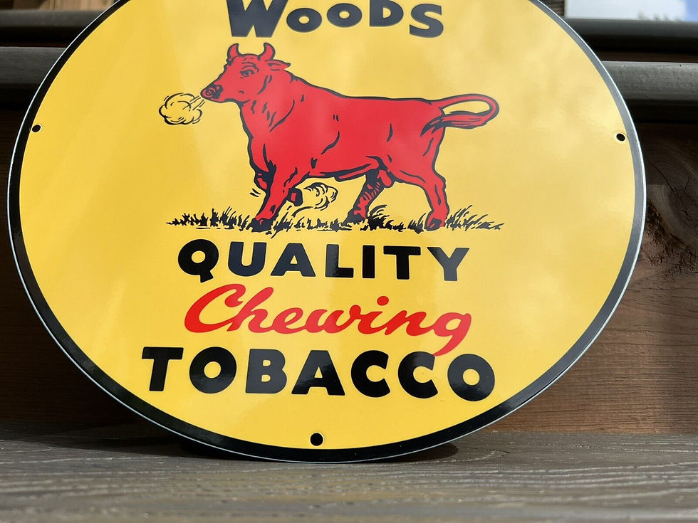 Thumbnail: Bull Of The Woods Chewing Tobacco Vintage Style Sign