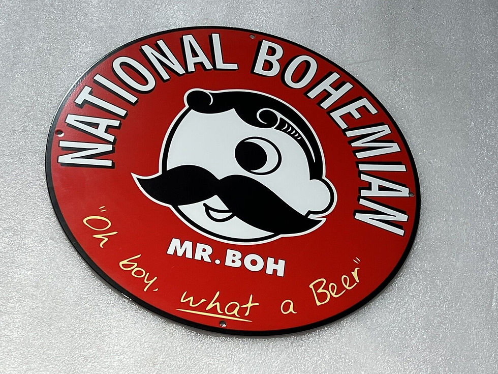 Thumbnail: National Bohemian Mr. Boh Vintage Style Sign