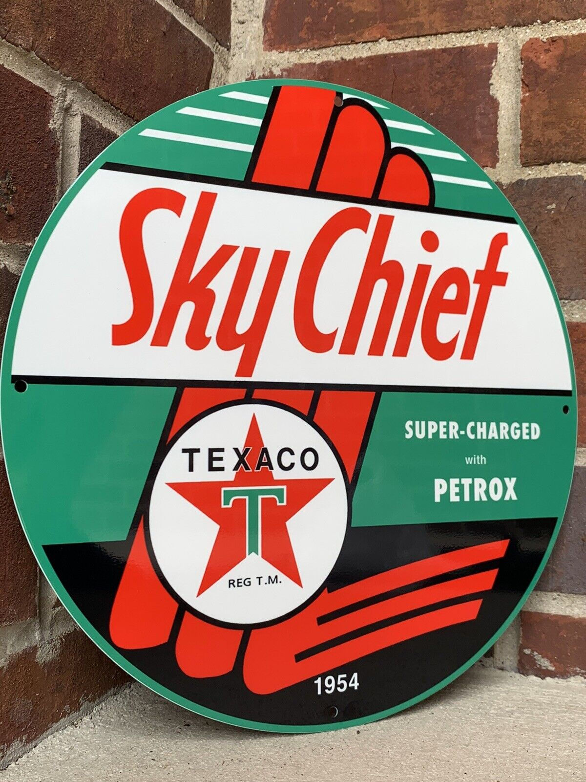 Texaco Sky Chief Gasoline Vintage Style Sign