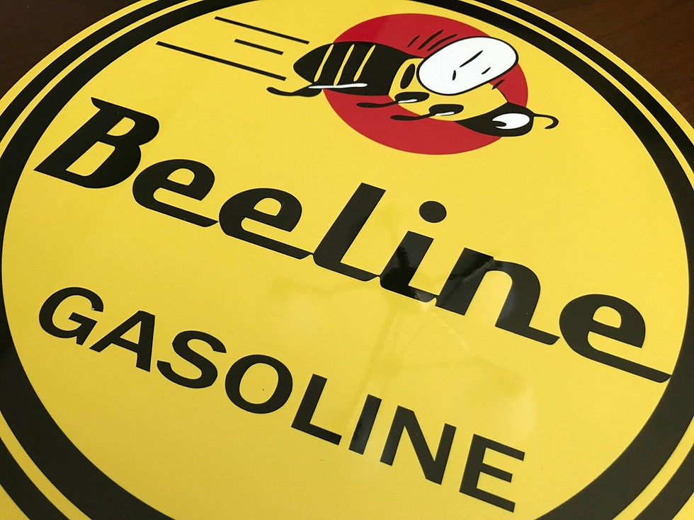 Thumbnail: BEELINE GASOLINE REPRODUCTION SIGN