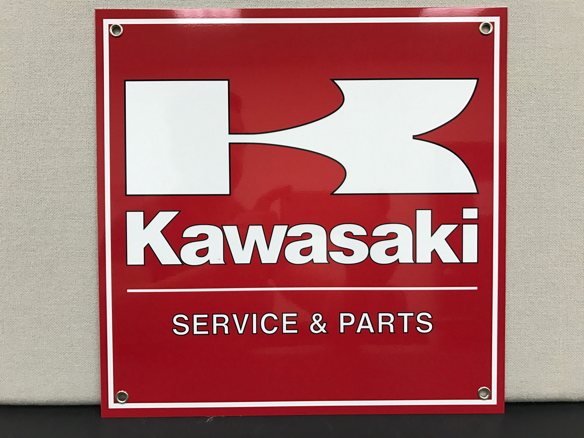 Kawasaki Service & Parts Vintage Style Sign