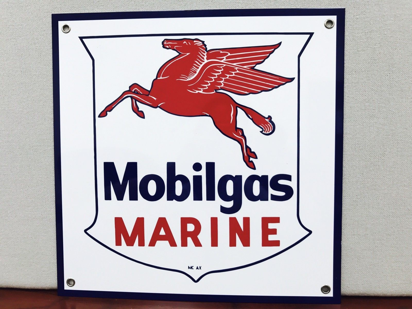 MOBILGAS MARINE REPRODUCTION SIGN