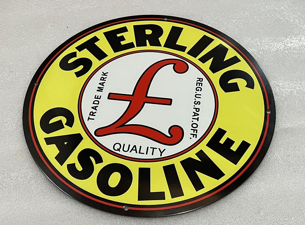 Thumbnail: Sterling Gasoline Vintage Style Sign