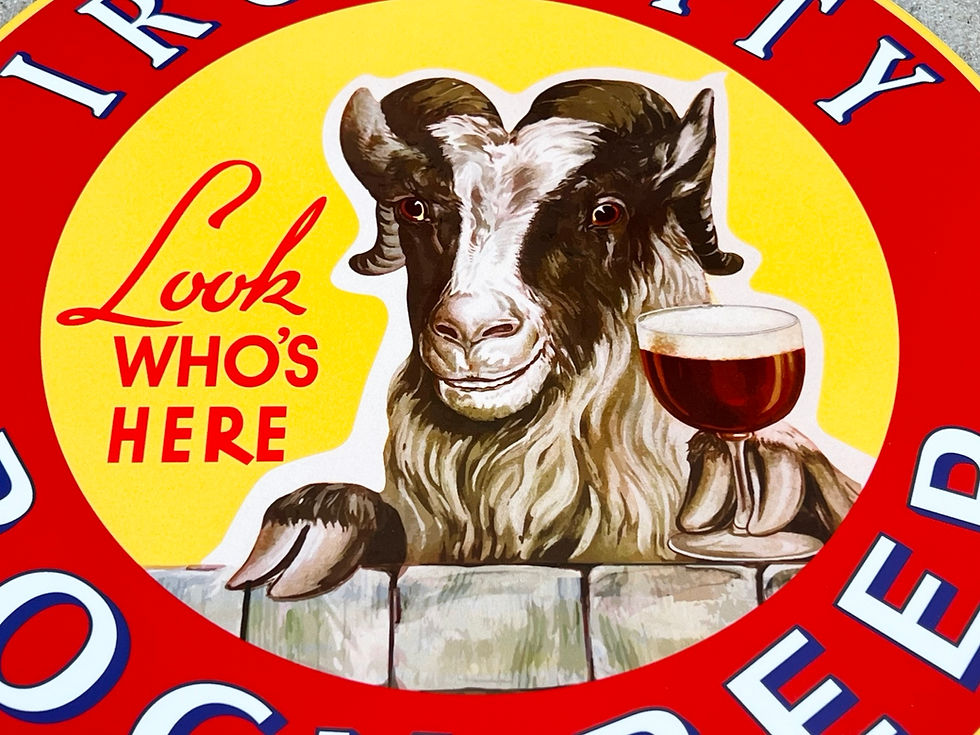 Thumbnail: Iron City Bock Beer Vintage Style Sign