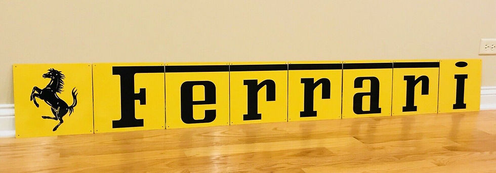 Thumbnail: 8 PIECE FERRARI SIGN_YELLOW