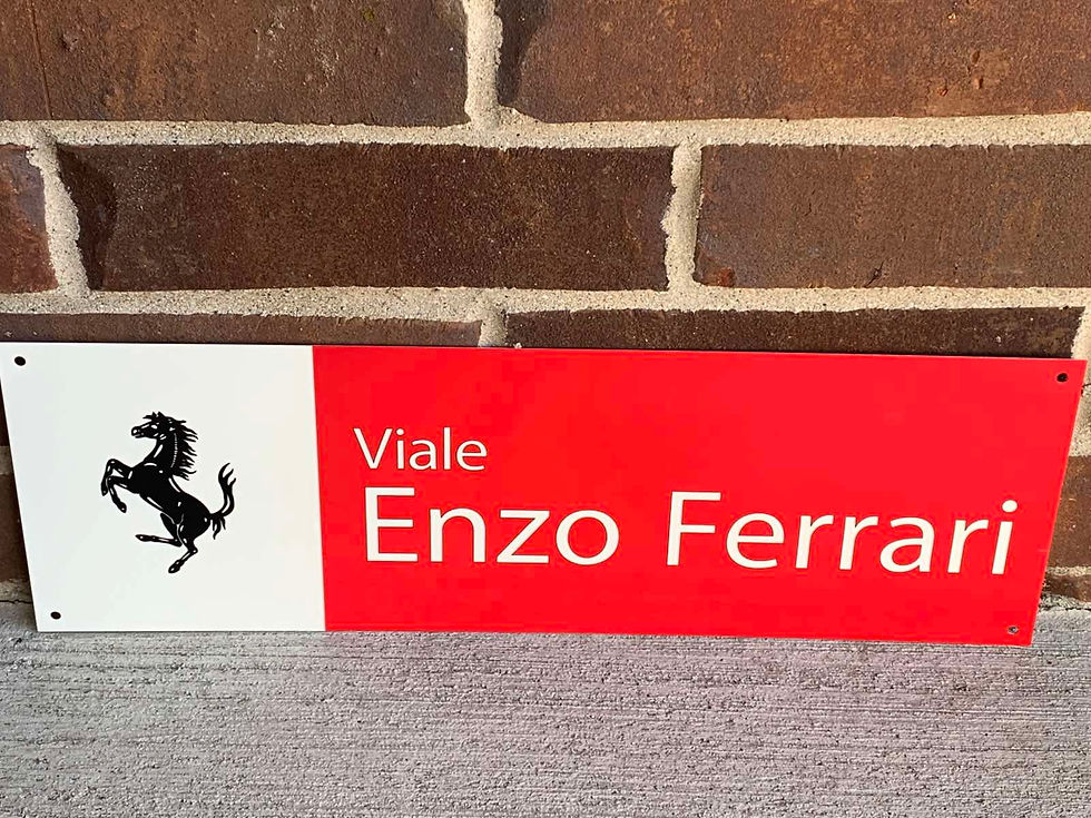 Thumbnail: Enzo Ferrari Avenue Road Sign