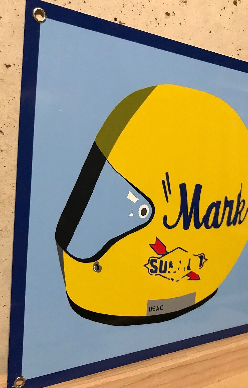 Thumbnail: Mark Donohue Sunoco Racing Helmet Vintage Style Sign