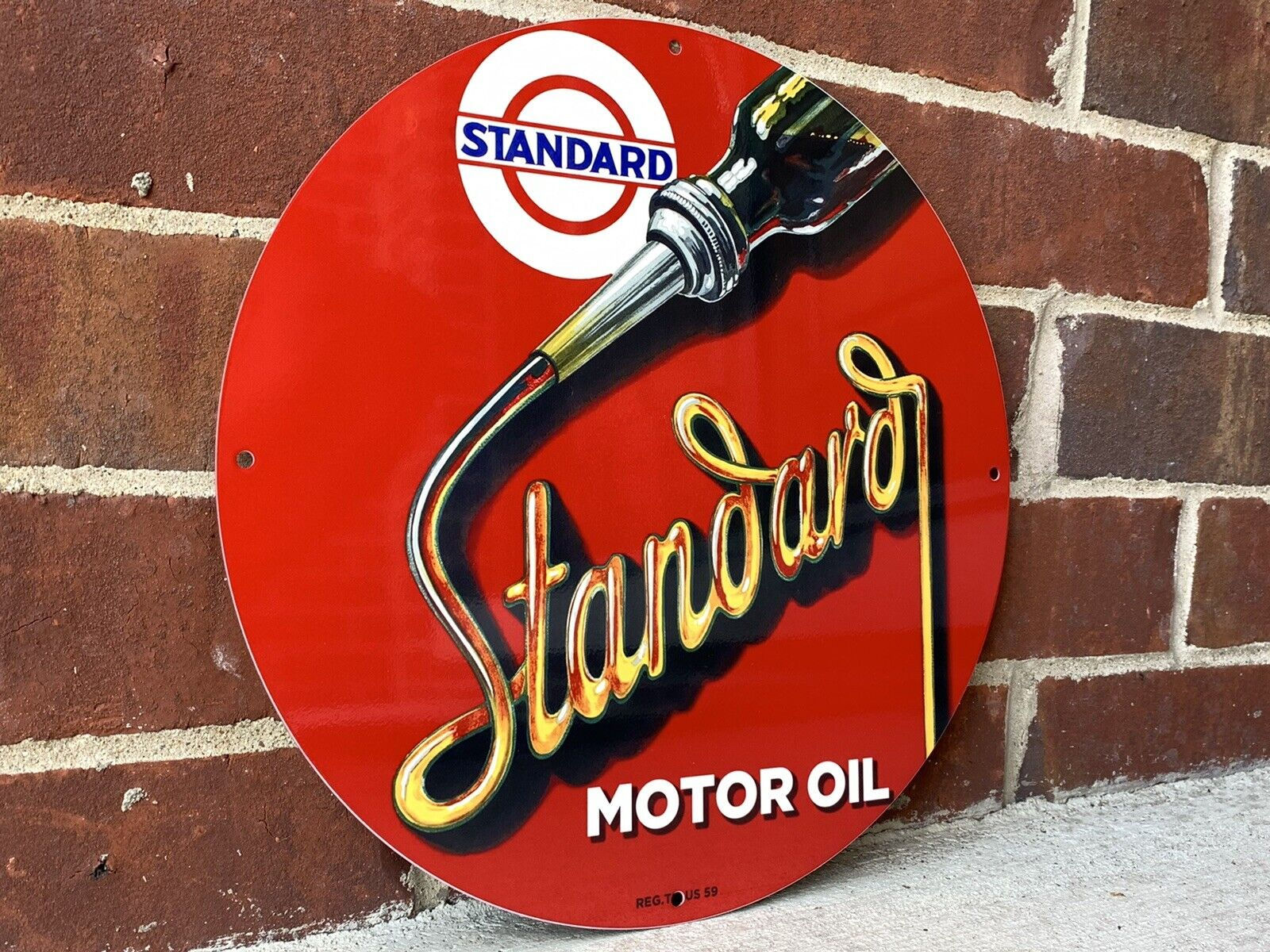 Standard Motor Oil Vintage Style Sign