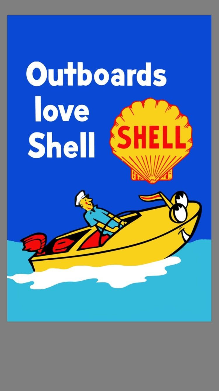 SHELL MARINE REPRODUCTION SIGN