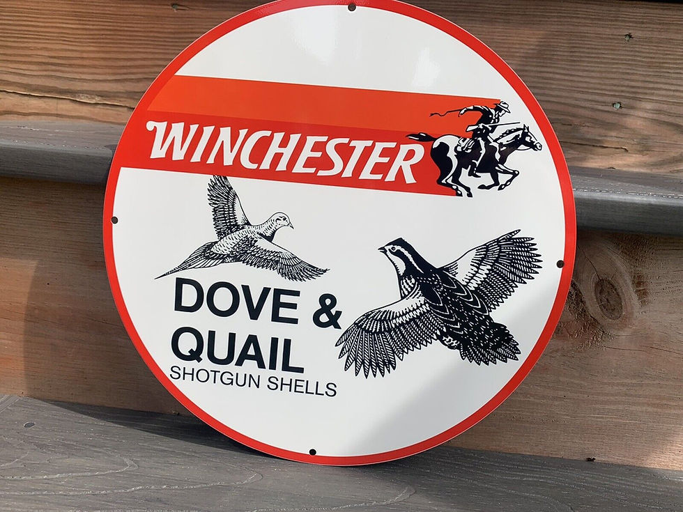 Thumbnail: Winchester Dove & Quail Shotgun Shells Vintage Style Sign
