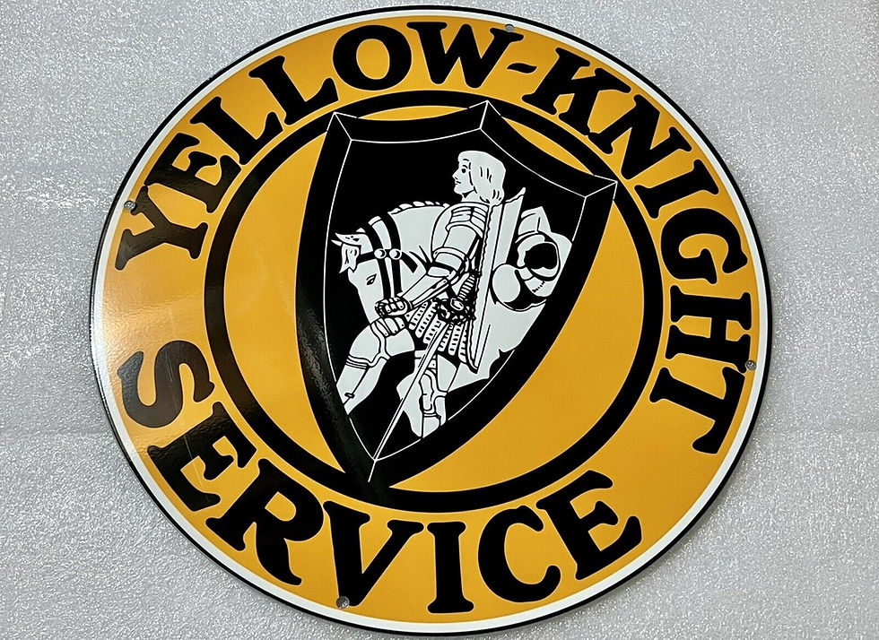 Thumbnail: Yellow Knight Service Vintage Style Sign