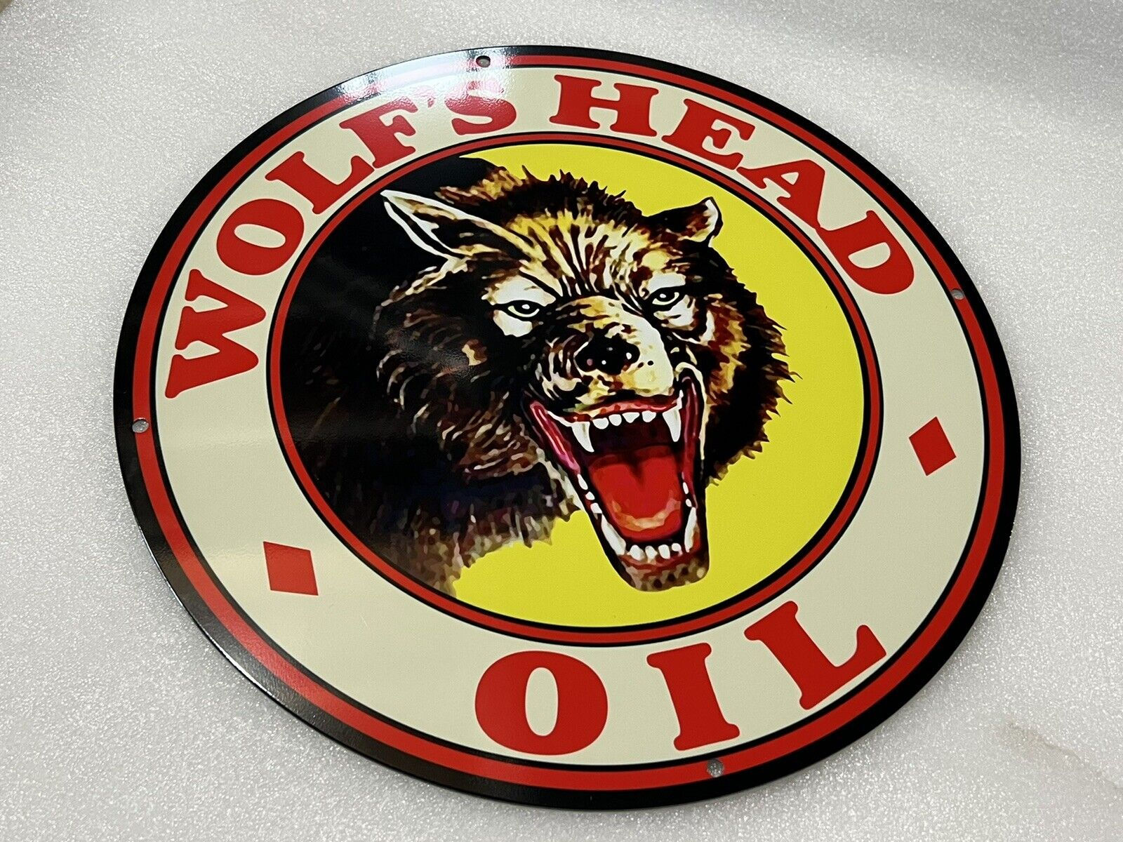 Wolf’s Head Oil Vintage Style Sign