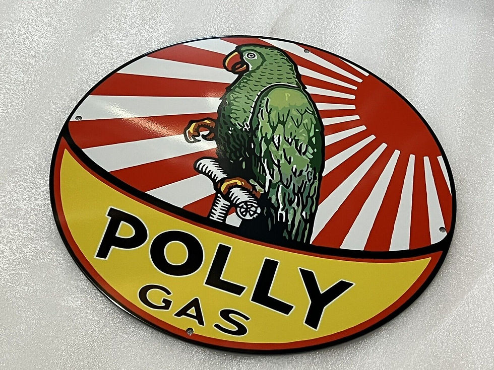 Thumbnail: Polly Gasoline  Parrot Vintage Style Sign