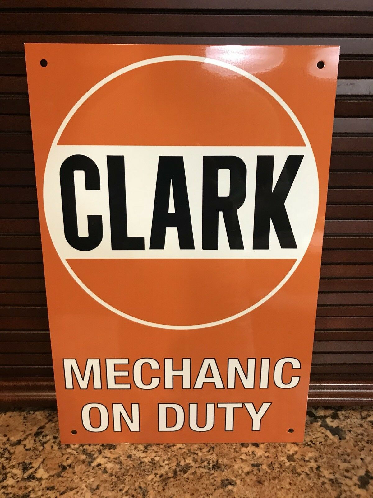 Clark Mechanic On Duty Vintage Sign