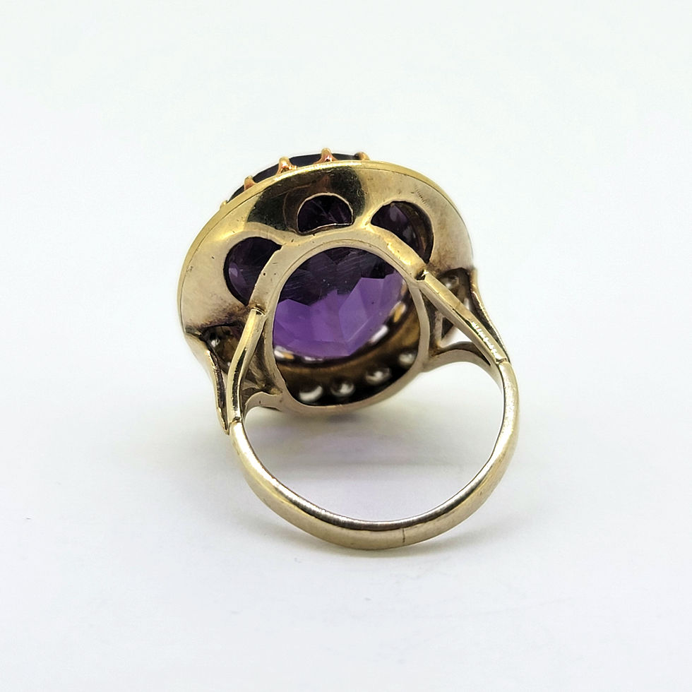 Thumbnail: Amethyst and diamond ring