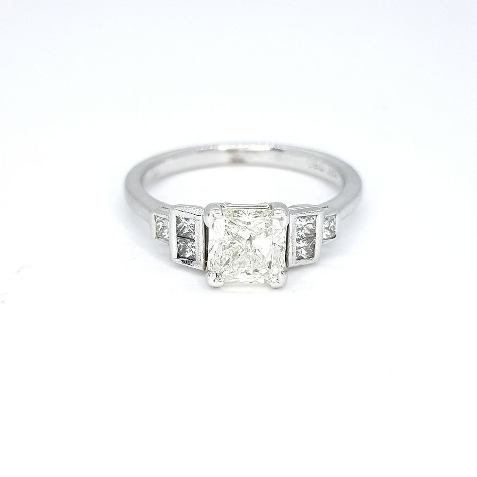 Thumbnail: Princess cut diamond ring D1.00CTS
