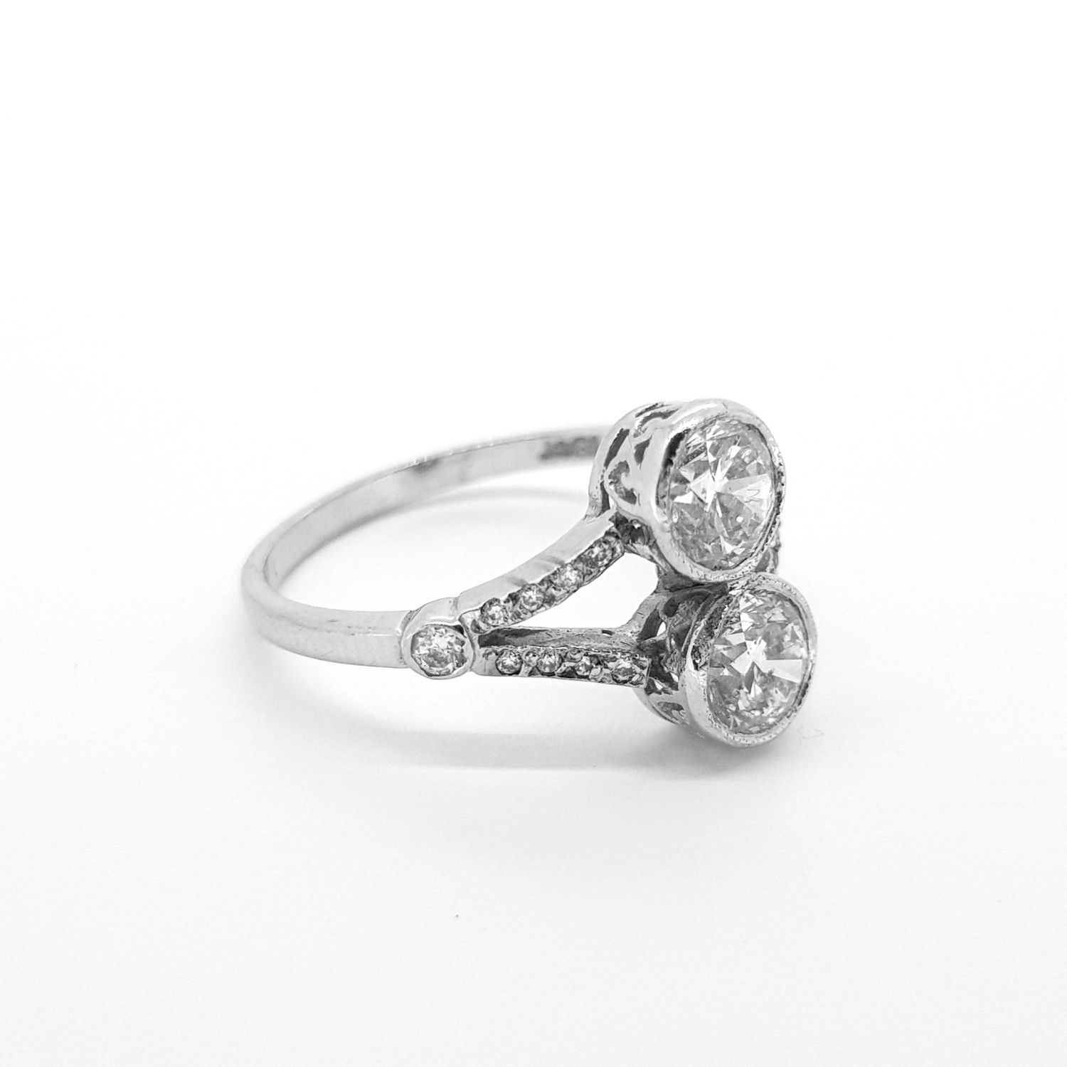 Toi et Moi Diamond ring 1.60ct