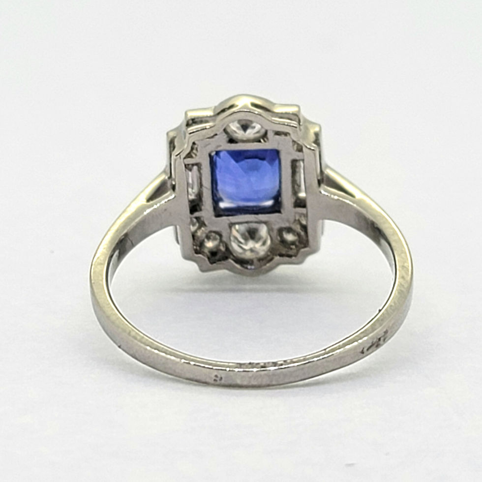 Thumbnail: Sapphire and Diamond cluster ring S1.50 D.50