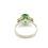 Thumbnail: Emerald and diamond three stone ring E2.44Cts D0.80Cts