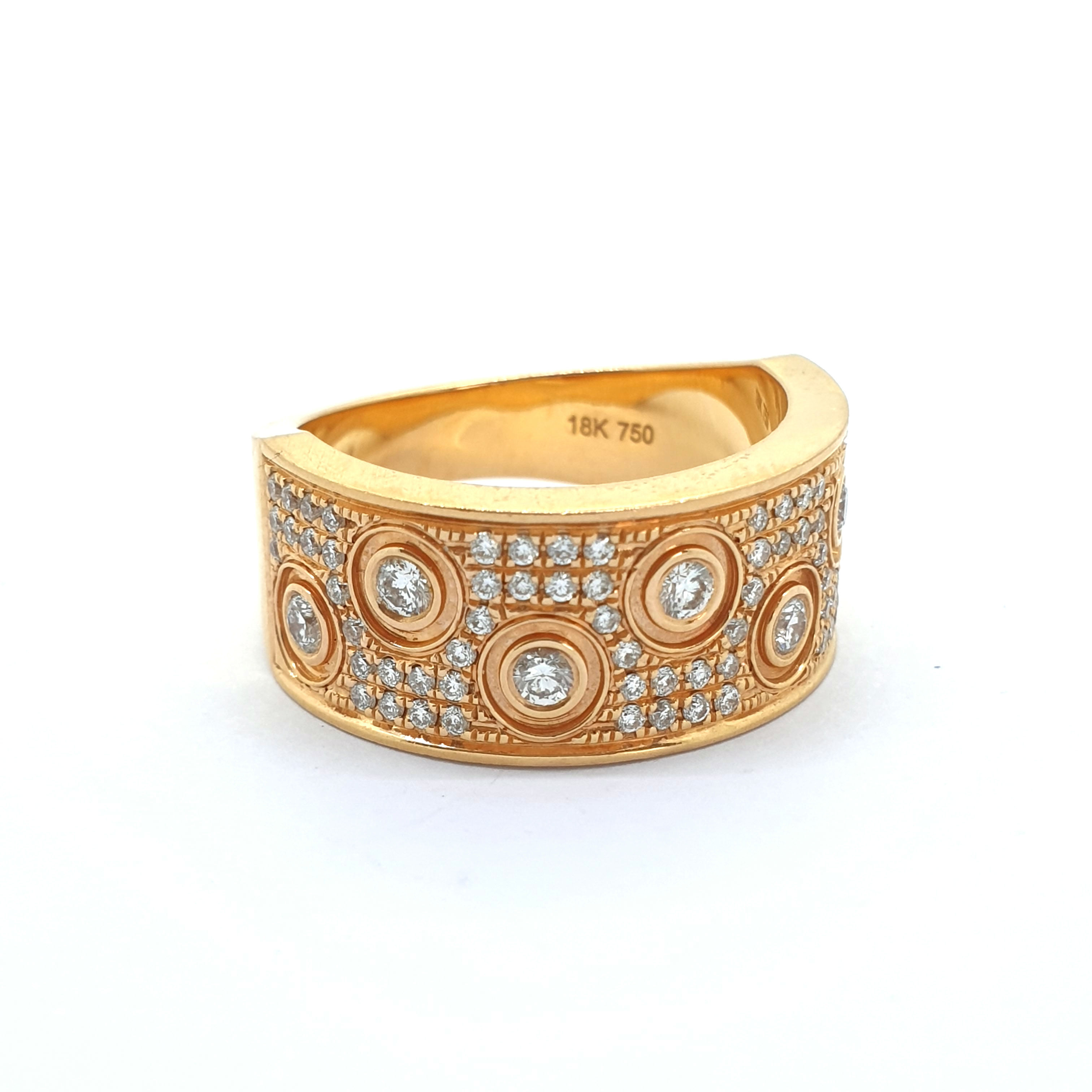 Rose gold diamond ring 0.59 carats