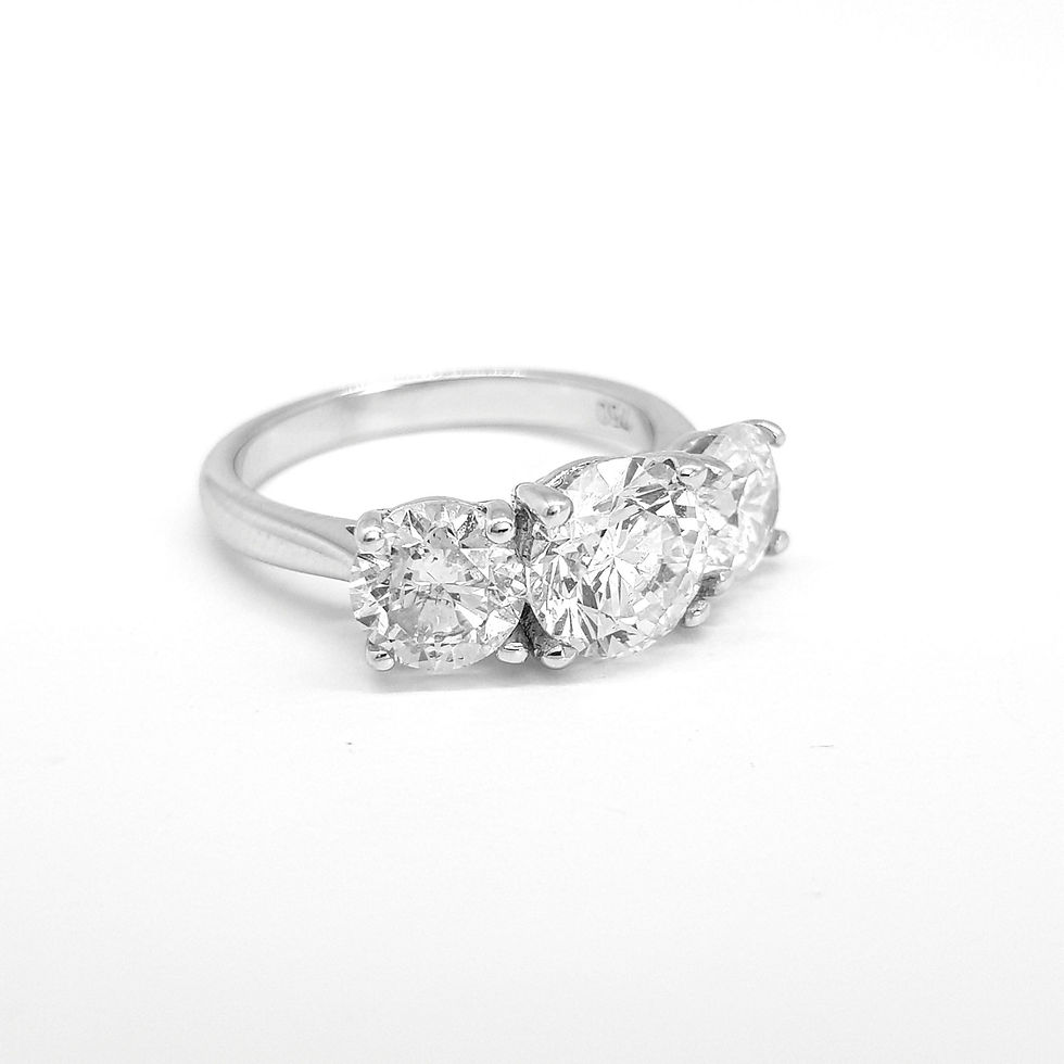Thumbnail: Diamond three stone ring.
