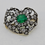 Thumbnail: Columbian Emerald and Diamond Antique Brooch  Est D1.45