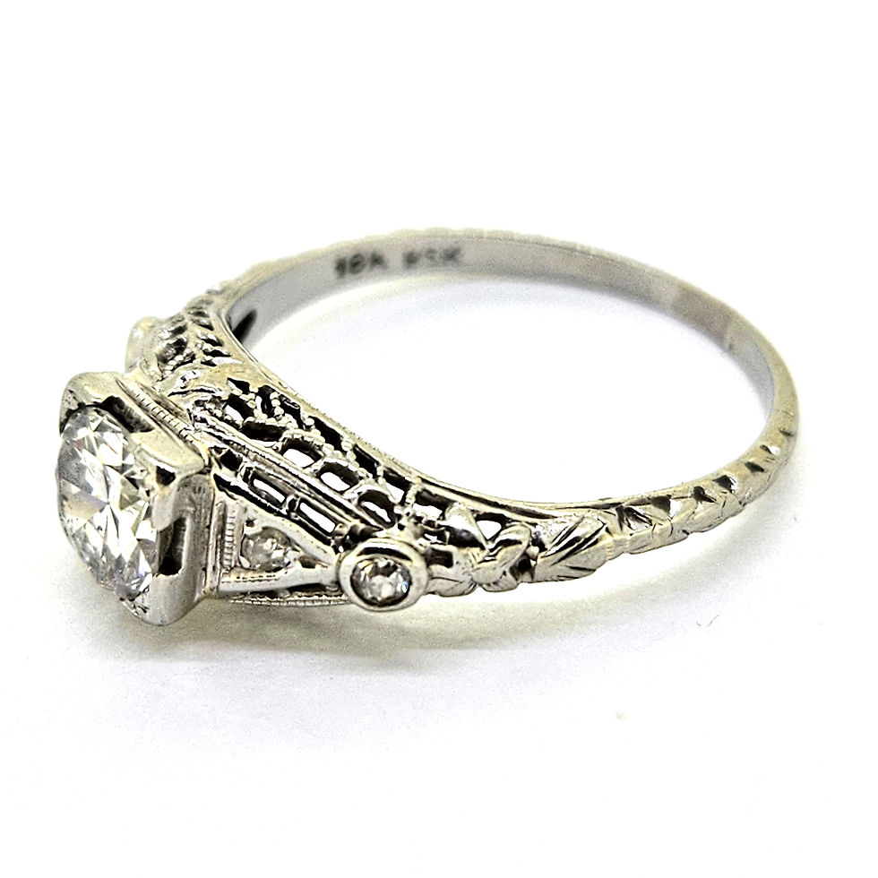 Thumbnail: Vintage solitaire diamond ring Centre Est 0.80 cts