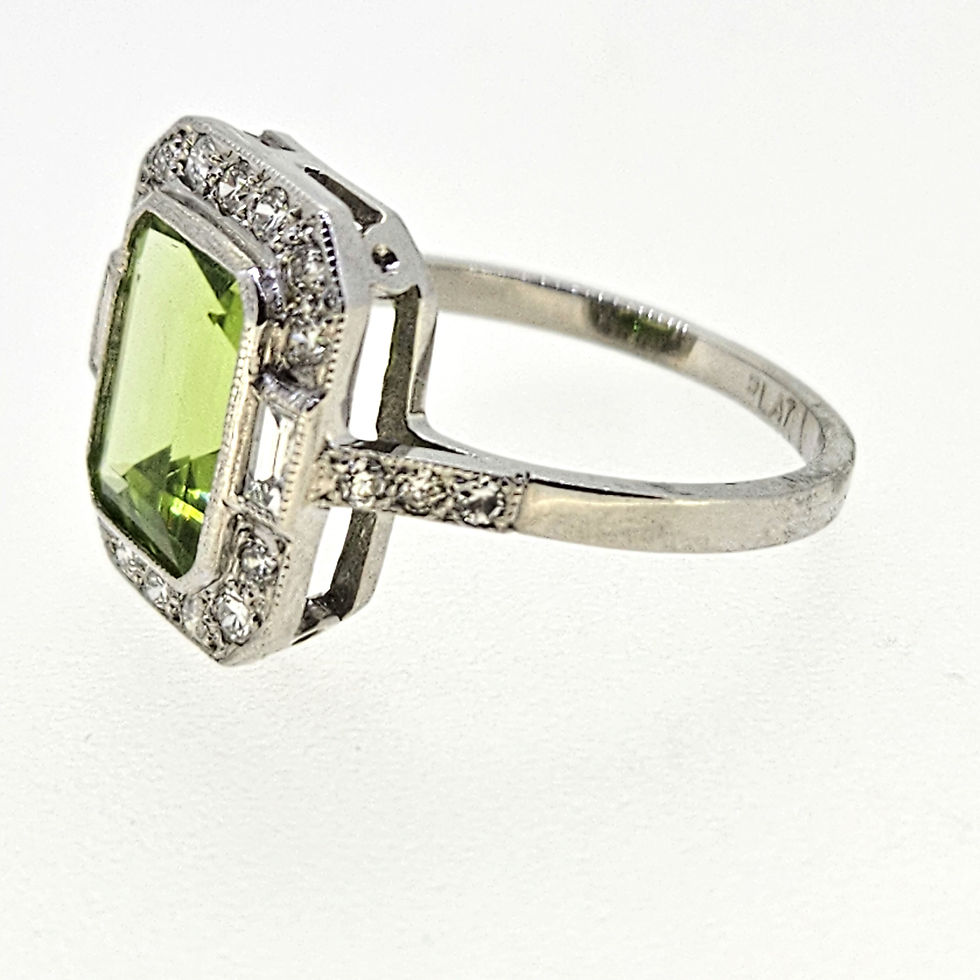 Thumbnail: Peridot and Diamond Cluster Ring P2.50 D.50