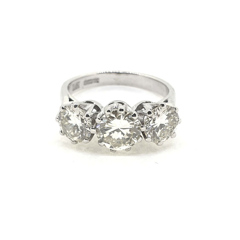 Thumbnail: Diamond 3 stone ring, Est 3 carats, 18 carat gold