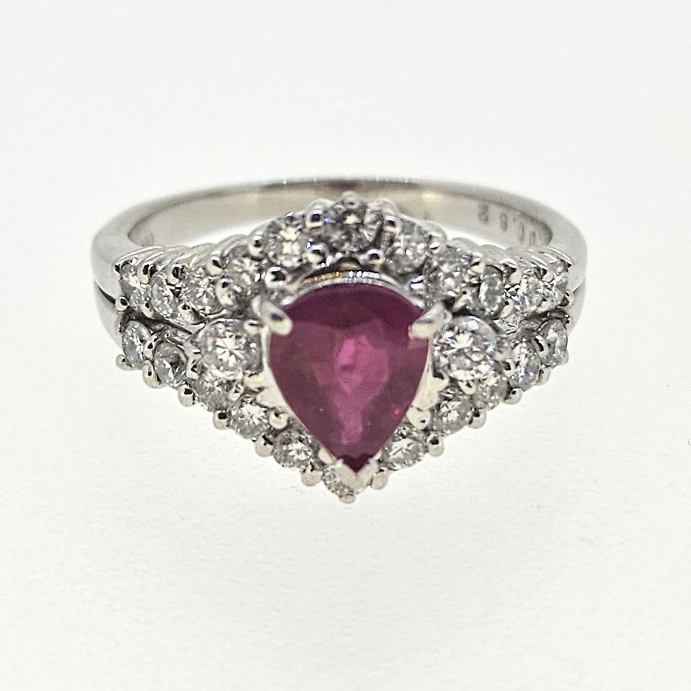 Thumbnail: Ruby and Diamond platinum Ring R1.02 D.82