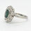 Thumbnail: Oval Emerald and diamond cluster ring E1.30 cts, Platinum
