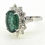 Thumbnail: Emerald and Diamond Cluster Ring Em6.61 D3.34 18ct