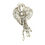 Thumbnail: Floral diamond brooch 1940s platinum