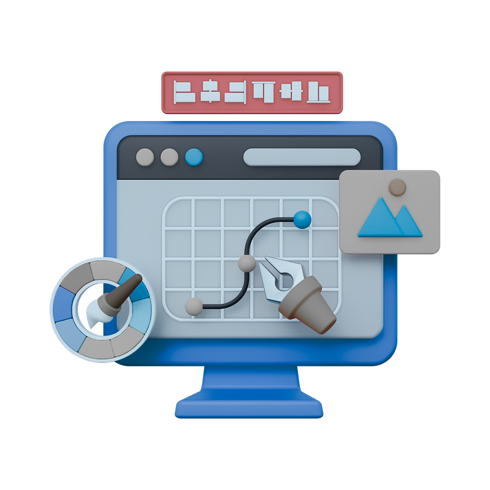 monitor showing figma designs