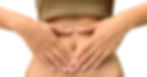 woman holding her stomach