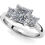 Thumbnail: Princess Cut Diamond Three Stone Ring