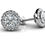 Miniatura: 14k Circle Designer Diamond Stud Earrings