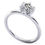 Miniatura: 14k Solitaire Flower Diamond Engagement Ring