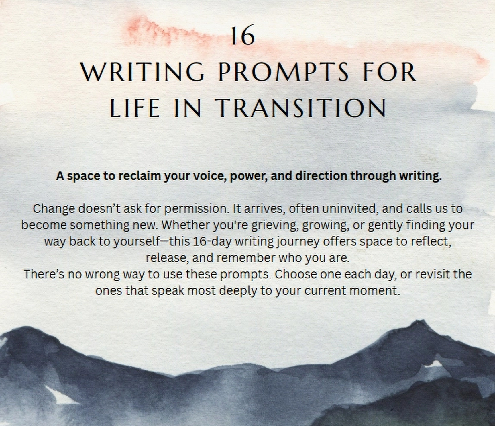16 Writing Prompts for Life in Transition