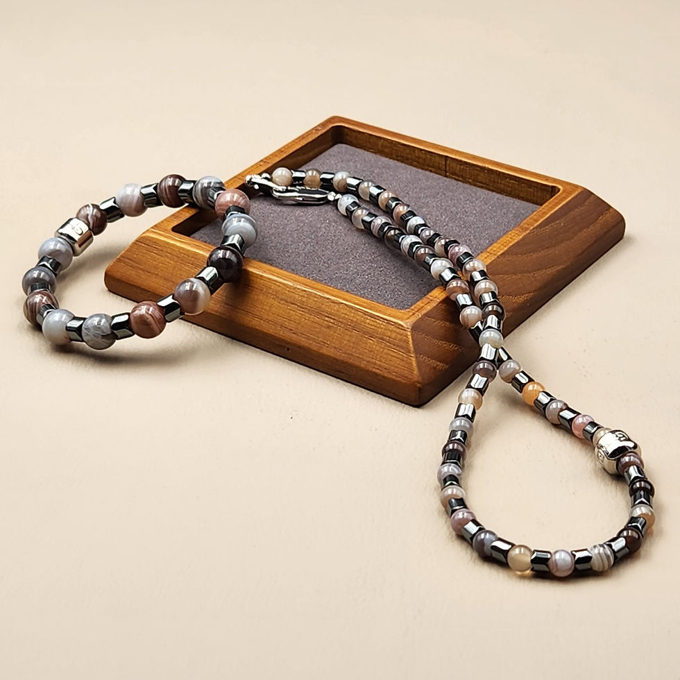 Thumbnail: Set Of Passim 022a Necklace and Passim 008 Bracelet