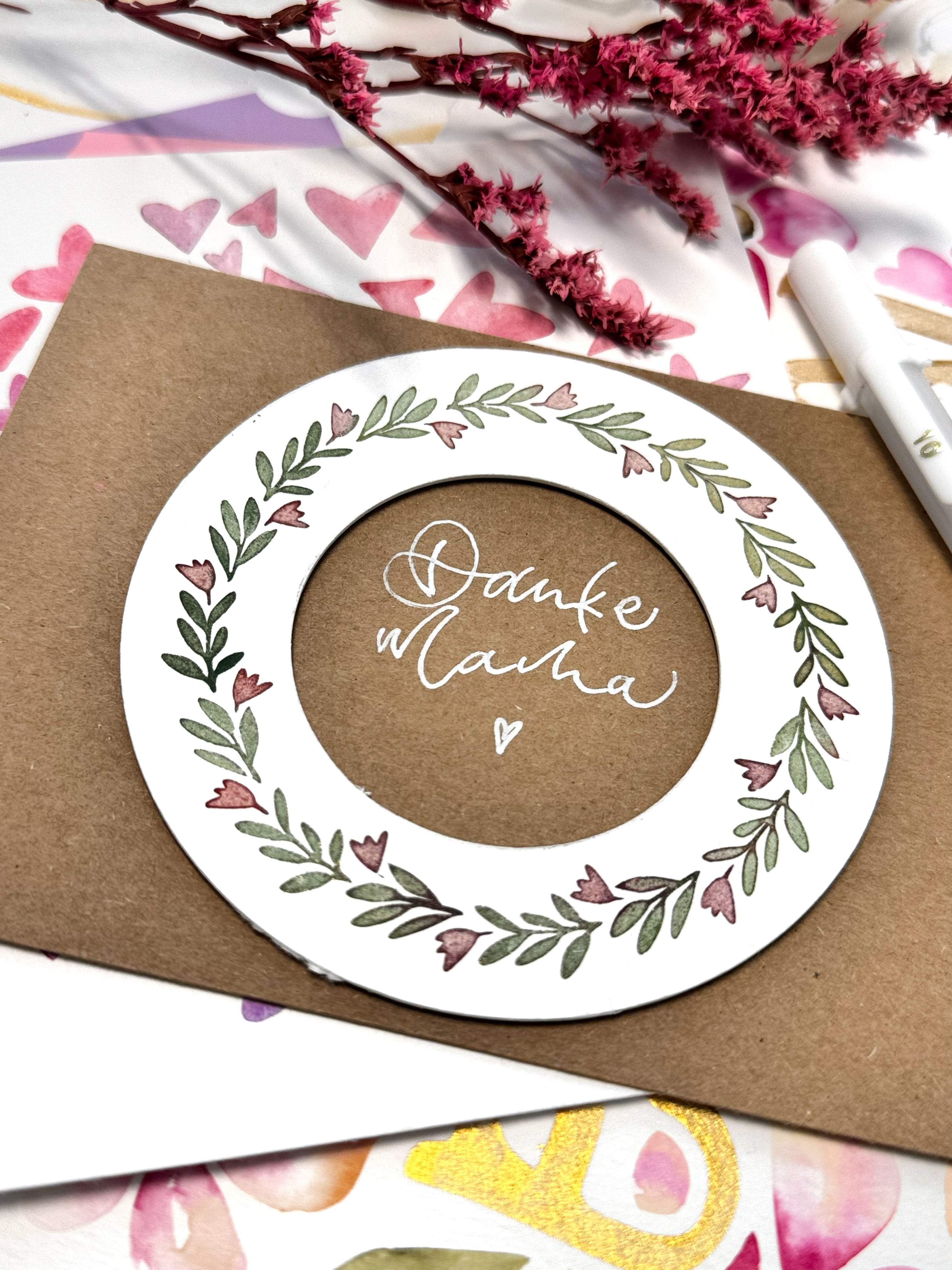 Schlichtbunt® ghirlanda con stencil 1 floreale