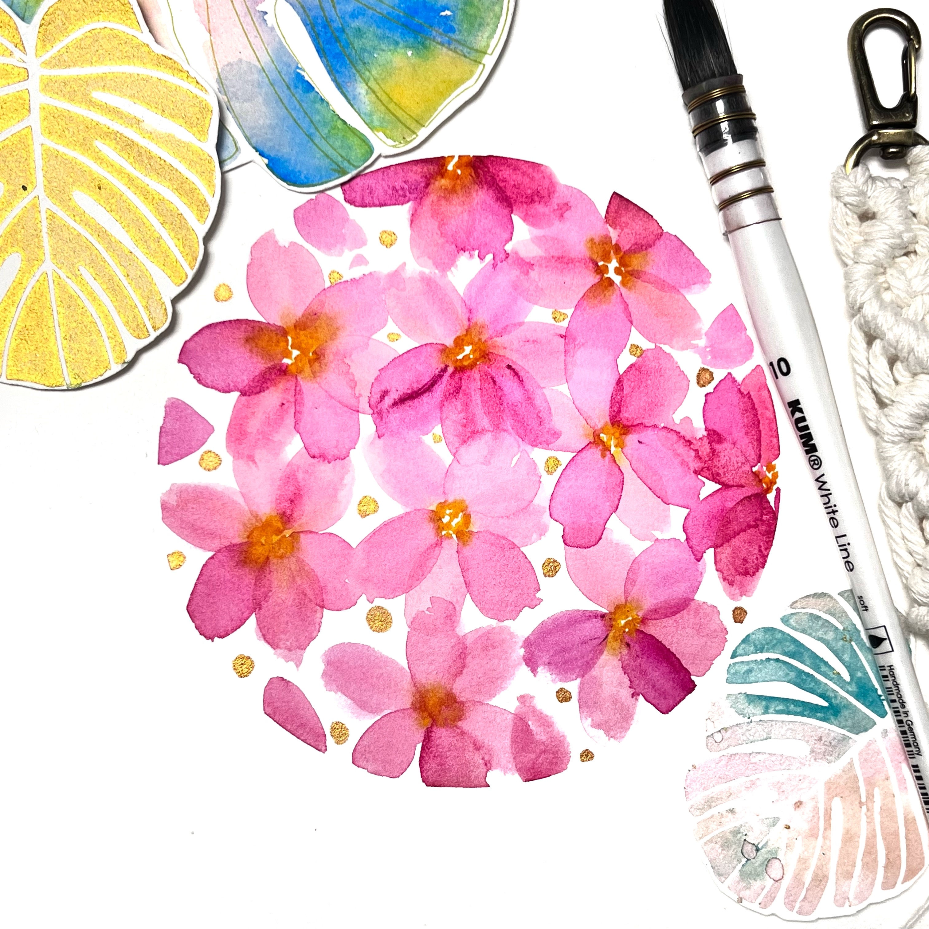 Simple colorful stencil circle