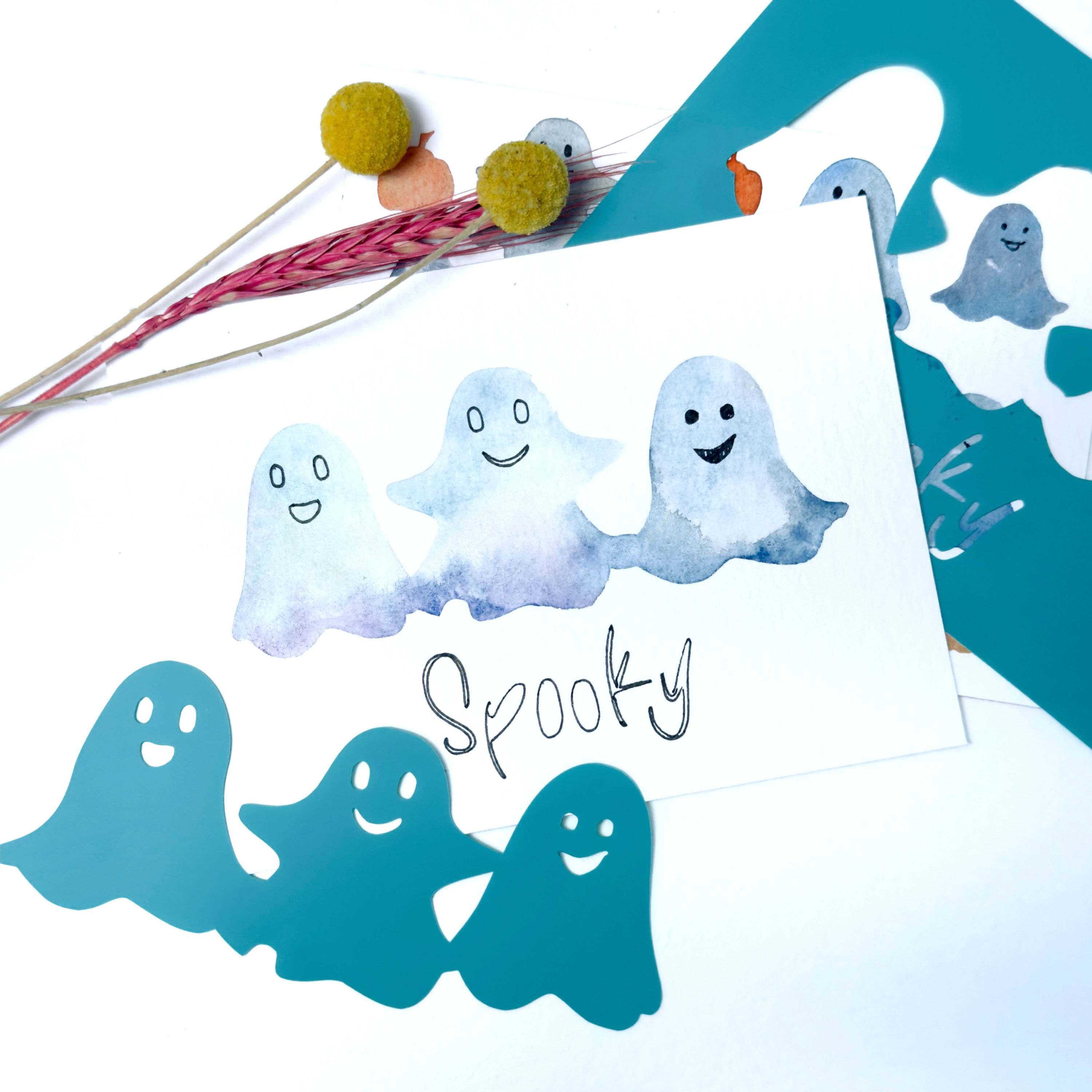 Schlichtbunt® Schablone Spooky Friends