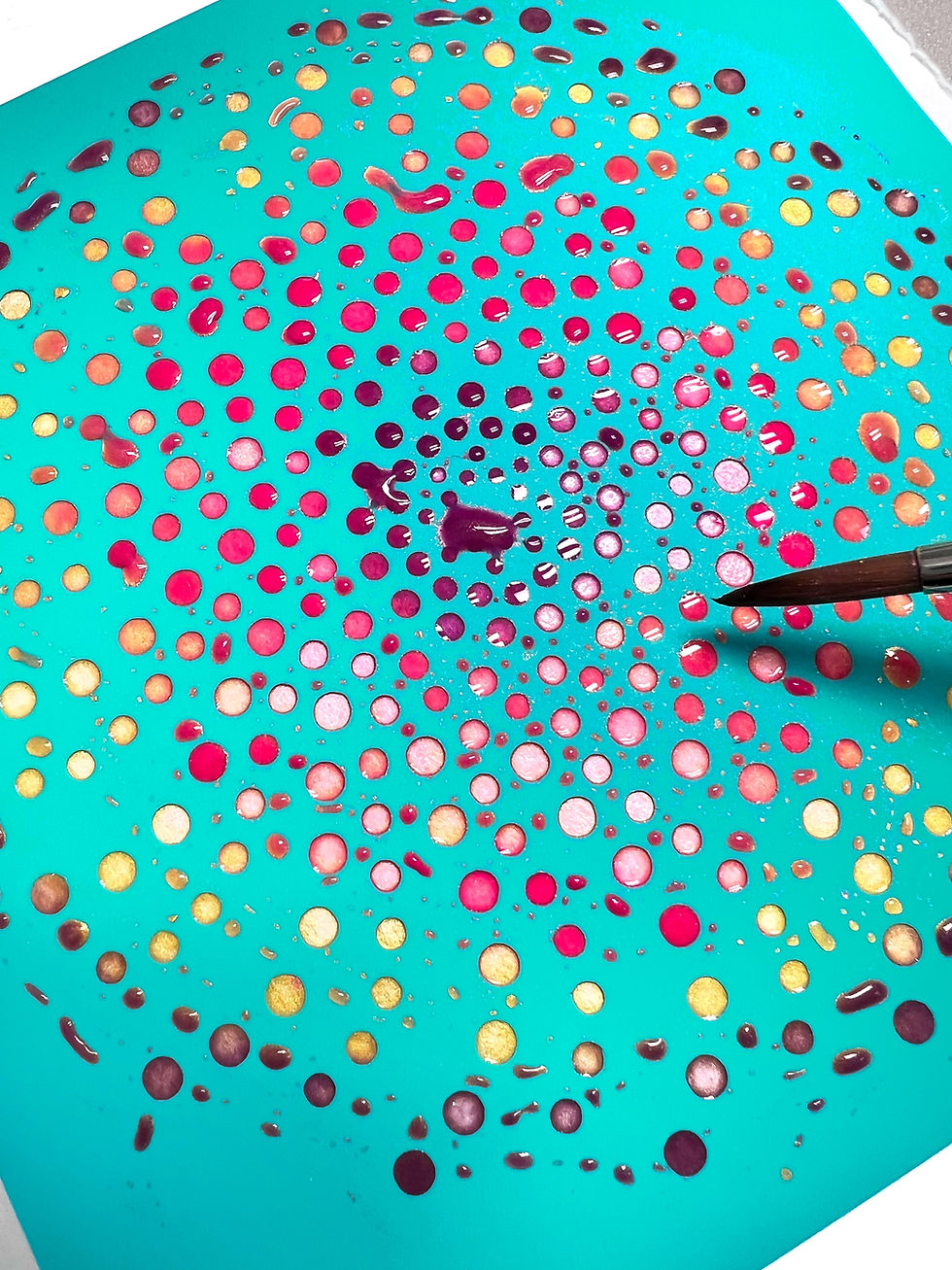 Miniatura: Semplici cerchi colorati mandala stencil colorati grandi